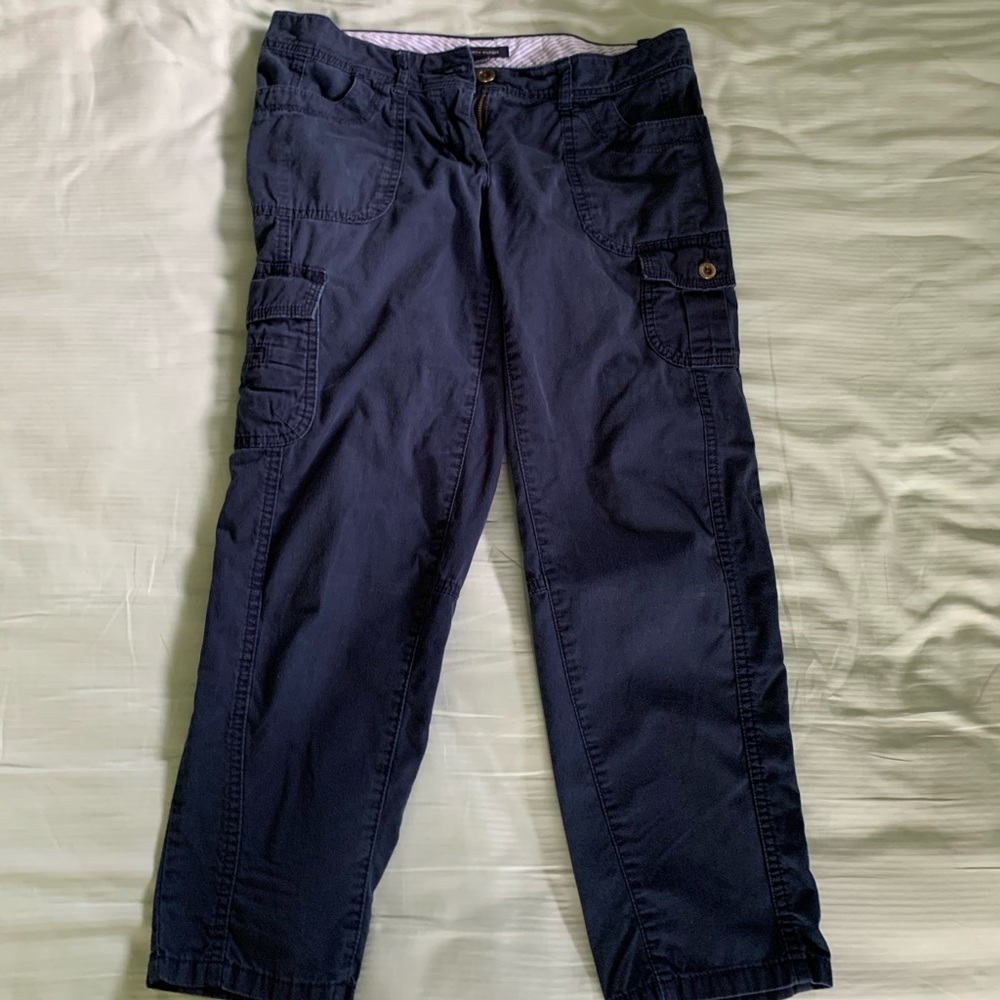 Tommy Hilfiger cropped cargo pants navy blue